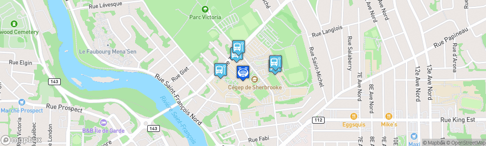 Static Map of Palais des sports Léopold-Drolet