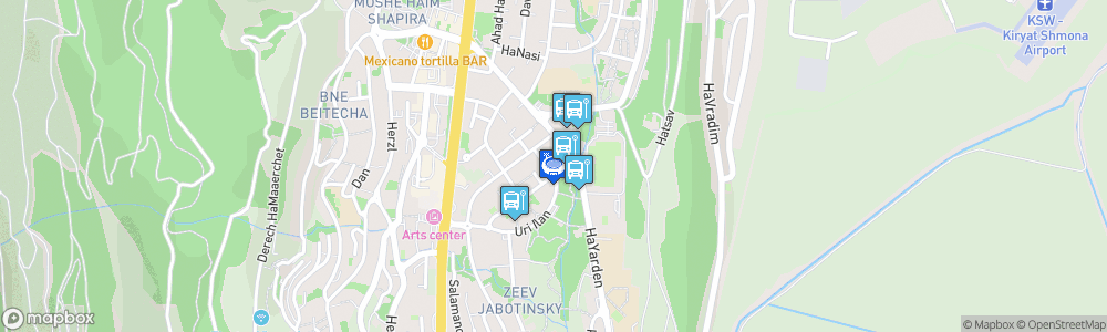 Static Map of Kiryat Shmona Municipal Stadium