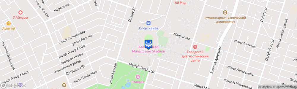 Static Map of Kazhymukan Munaitpasov Stadium