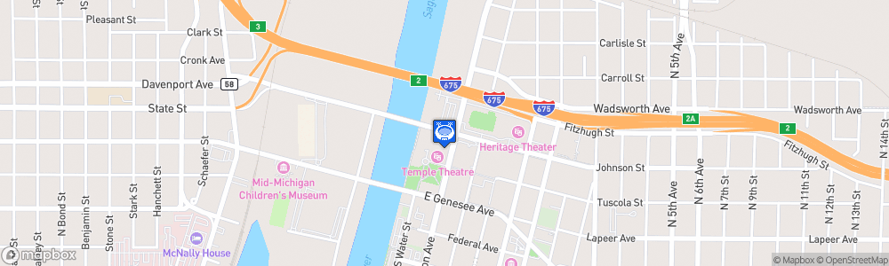 Static Map of Dow Event Center