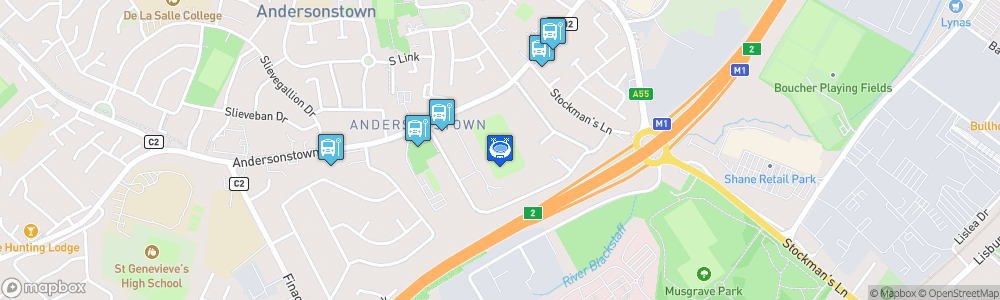 Static Map of Casement Park, Belfast