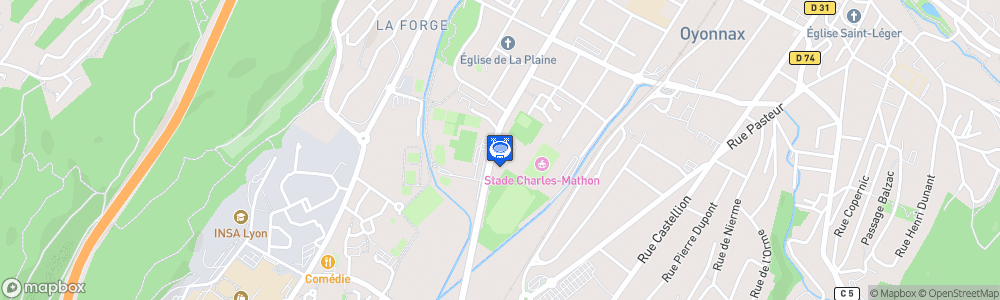 Static Map of Stade Charles-Mathon