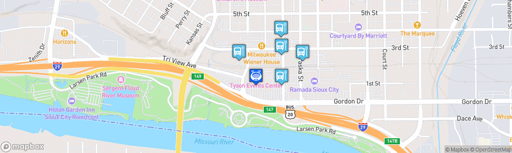 Static Map of Fleet Farm Arena