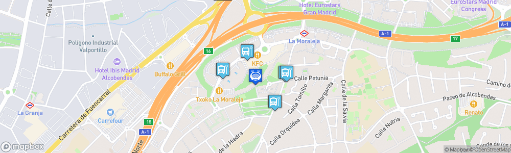 Static Map of Campo de rugby Las Terrazas