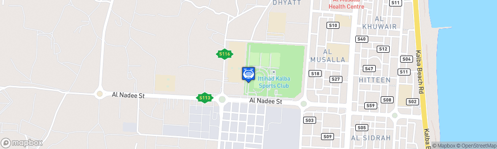 Static Map of Ittihad Kalba Stadium