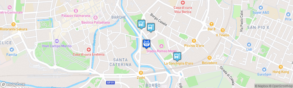 Static Map of Stadio Romeo Menti