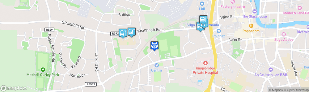 Static Map of The Showgrounds, Sligo