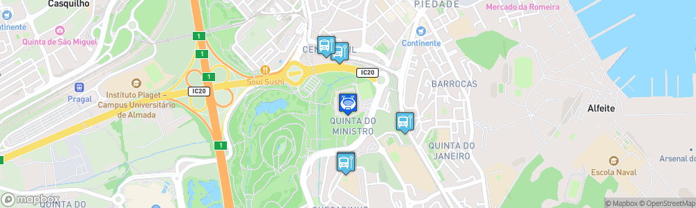 Static Map of Estádio Municipal José Martins Vieira