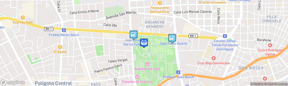 Static Map of Estadio Olímpico Félix Sánchez