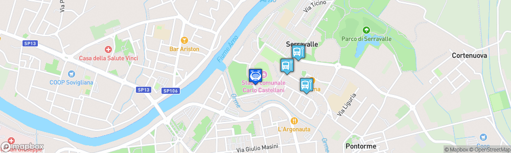 Static Map of New Stadio Carlo Castellani