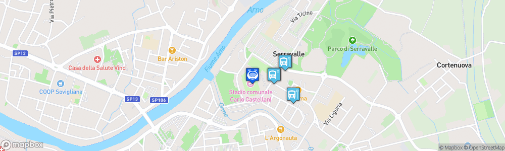 Static Map of Stadio Carlo Castellani