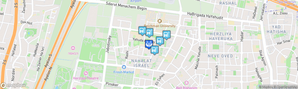 Static Map of HaYovel Herzliya