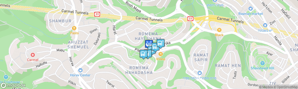 Static Map of Romema Arena