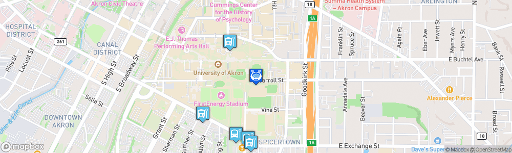 Static Map of James A. Rhodes Arena