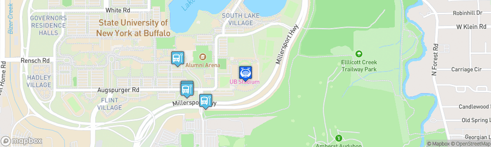 Static Map of University at Buffalo Stadium