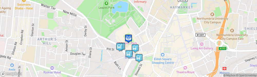 Static Map of sportsdirect.com @ St James' Park Stadium