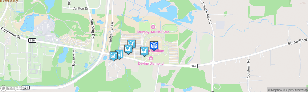 Static Map of Dix Stadium