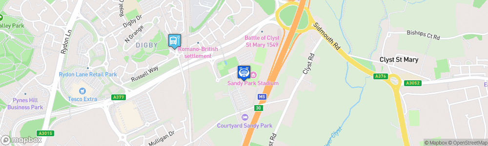 Static Map of Sandy Park