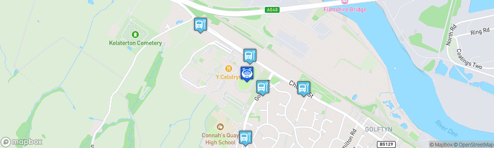 Static Map of Deeside Stadium