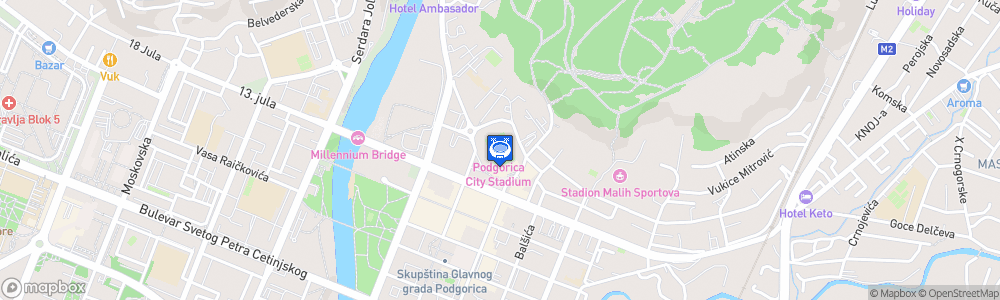 Static Map of Stadion pod Goricom