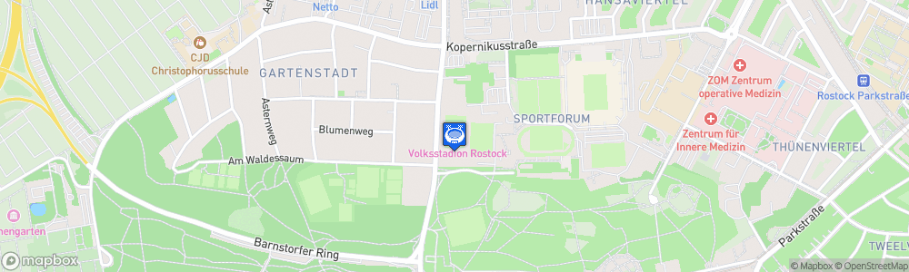 Static Map of Volksstadion Rostock