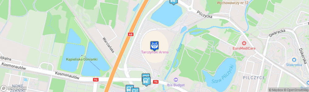 Static Map of Stadion Miejski we Wrocławiu