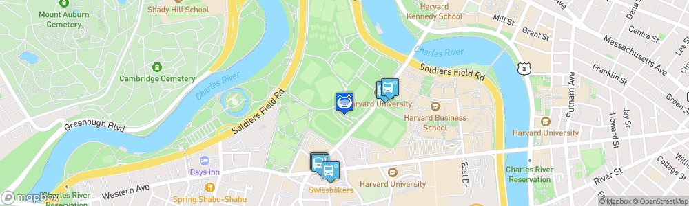 Static Map of Harvard Stadium