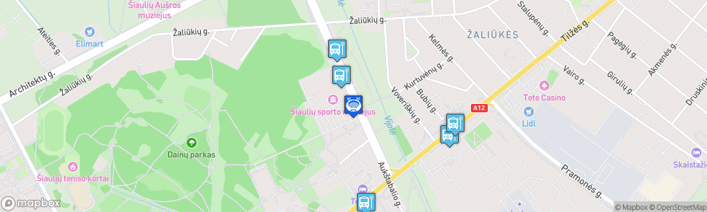 Static Map of Šiauliai Arena