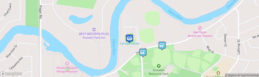Static Map of Carlson Center