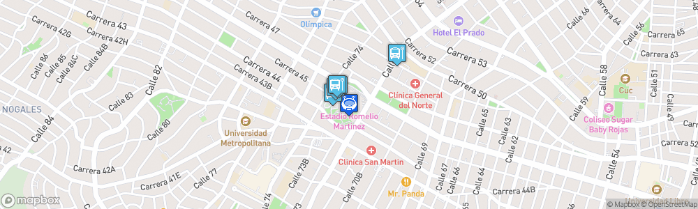 Static Map of Estadio Romelio Martínez