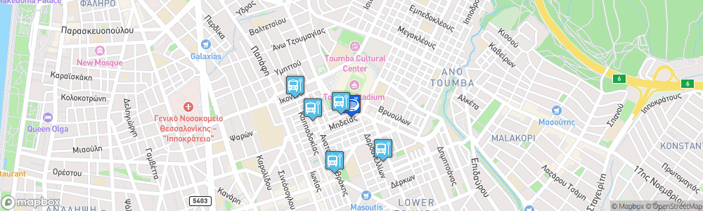 Static Map of PAOK Stadium