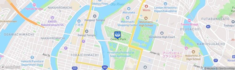 Static Map of Hiroshima Peace Stadium