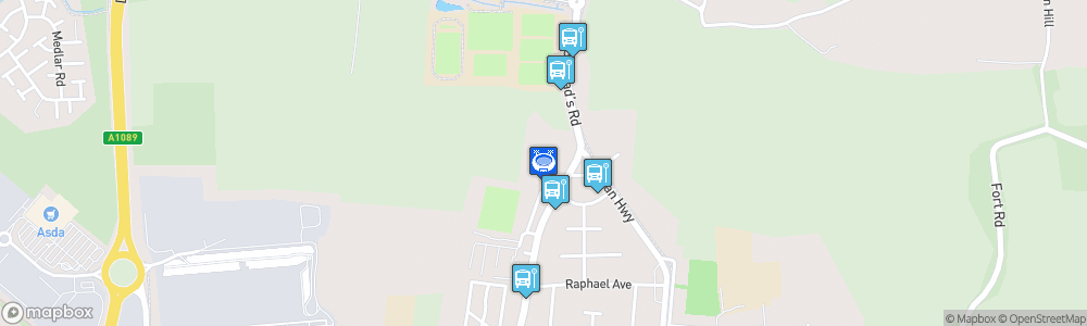 Static Map of Tilbury FC Community Stadium