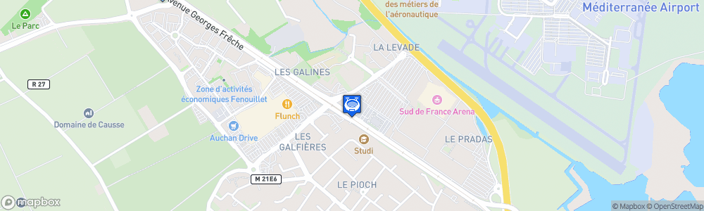 Static Map of Stade Louis Nicollin