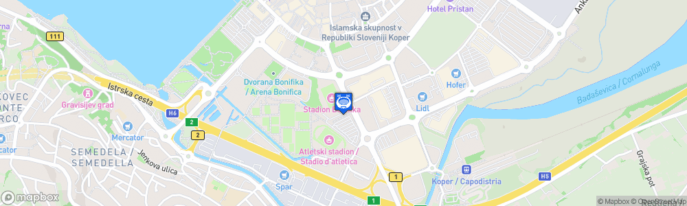 Static Map of Stadion Bonifika