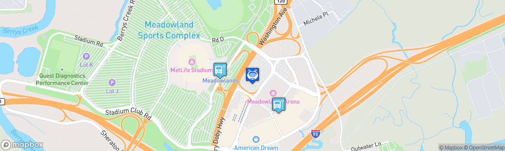 Static Map of Giants Stadium at the Meadowlands