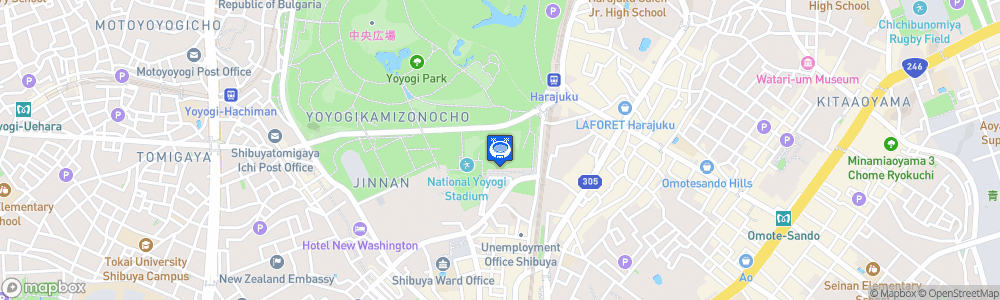 Static Map of Yoyogi National Gymnasium