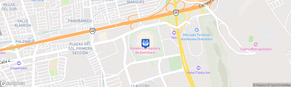 Static Map of Estadio Corregidora de Querétaro