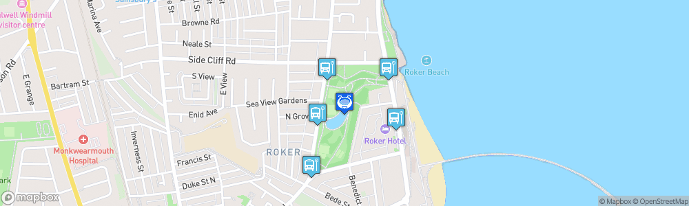 Static Map of Roker Park