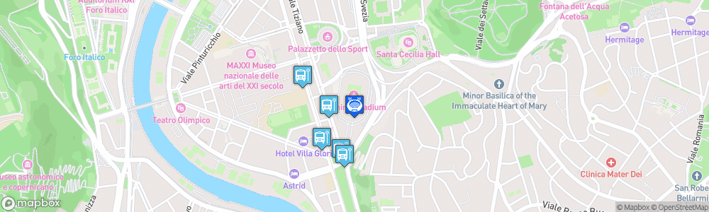 Static Map of Stadio Nazionale del PNF