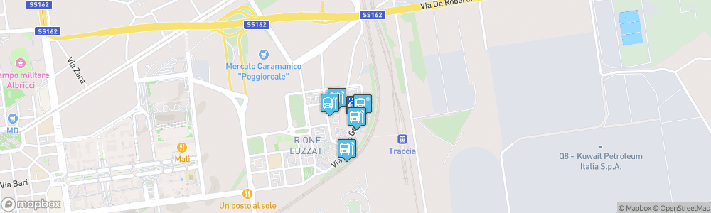 Static Map of Stadio Giorgio Ascarelli