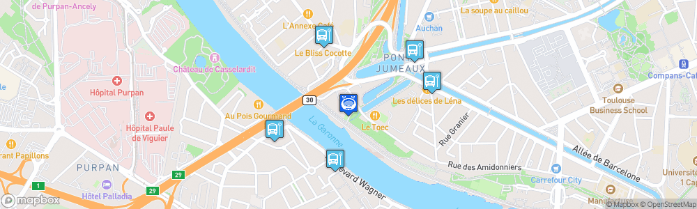 Static Map of Stade Jacques Chapou