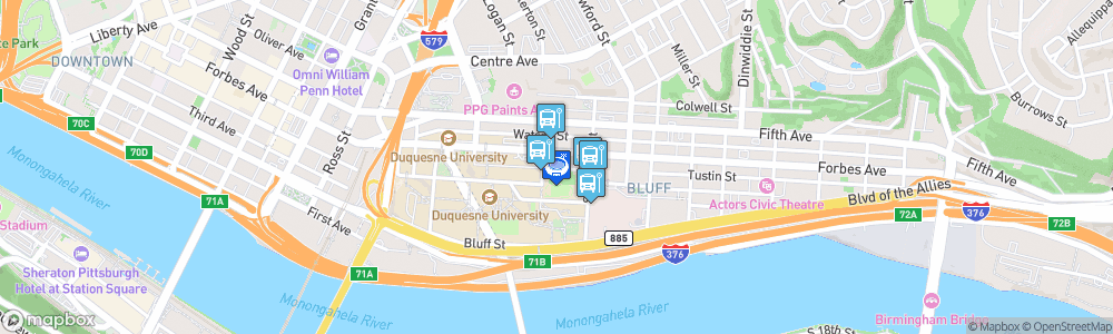 Static Map of UPMC Cooper Fieldhouse