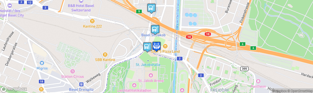 Static Map of St. Jakob Stadium