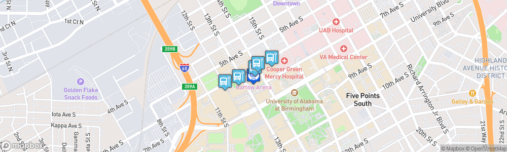 Static Map of Bartow Arena