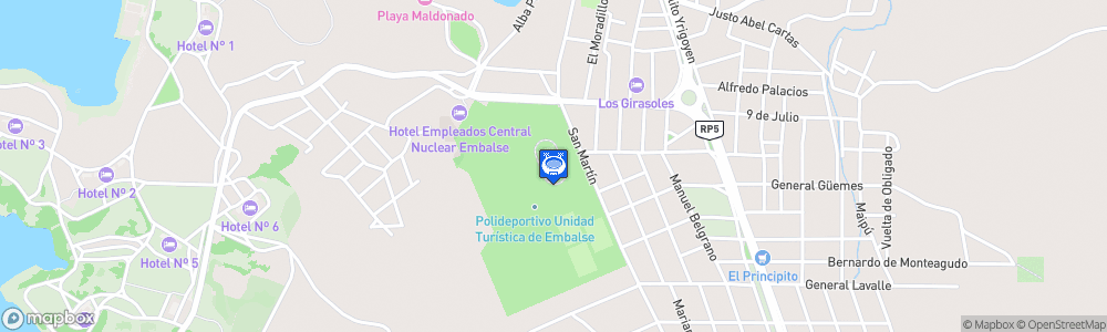 Static Map of Polideportivo Nacional Ramón Carrillo