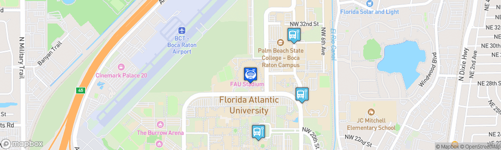 Static Map of FAU Stadium