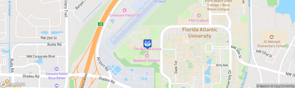 Static Map of FAU Arena