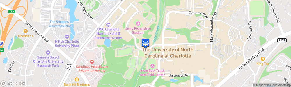 Static Map of Robert and Mariam Hayes Stadium at Tom and Lib Phillips Field
