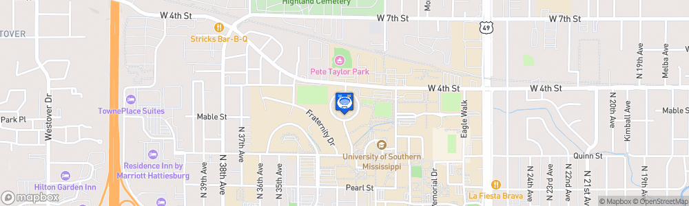 Static Map of Reed Green Coliseum
